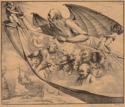 Allegoria: Taiteilijan muotokuvia eri ikäisinä, 1818. tekijältä Dominique Vivant Denon