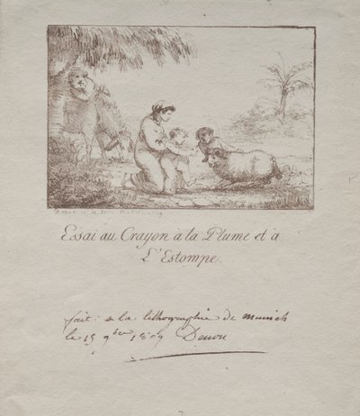 Pyhä perhe lennossa Egyptiin, 1809. tekijältä Dominique Vivant Denon