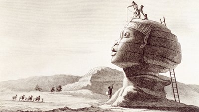 Gizan sfinksi Egyptissä Egyptin kampanjan aikana tekijältä Dominique Vivant Denon