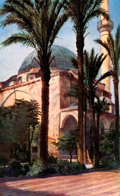 Jezzar Pashan moskeija, Acre, Palestiina, 1930-luku tekijältä Donald McLeish