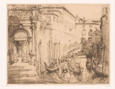 Näkymä Venetsiassa 1911 (Valkoinen palatsi) Valkoinen palatsi tekijältä Donald Shaw MacLaughlan (signed by artist)