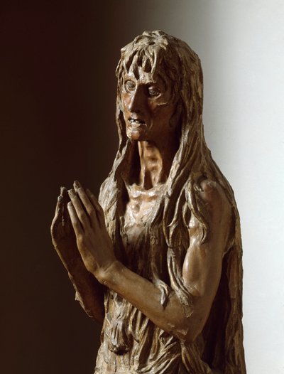 Maria Magdaleena. Polykrominen puuveistos tekijältä Donatello
