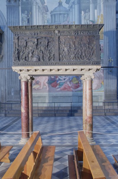 Saarnatuoli laivan pohjoispuolella, 1465 (pronssi) tekijältä Donatello