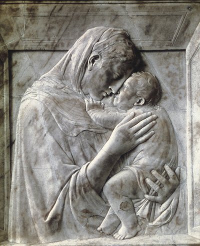 Pazzi Madonna (Neitsyt ja lapsi), c1417-18 (marmori) tekijältä Donatello