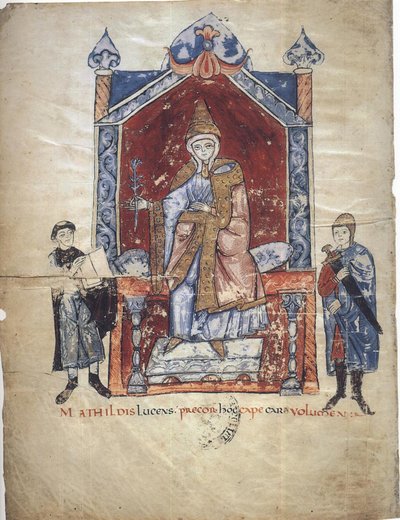 Toscanan Matilda Lähettäjä: Vita Mathildis Donizone di Canossasta, Vuosina 1111-1115 tekijältä Donizone di Canossa