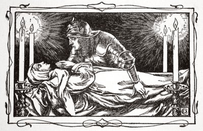 "Found the Queen Dead", 1905. tekijältä Dora Curtis