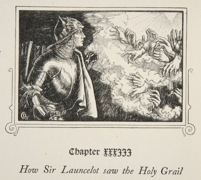 Kuinka Sir Launcelot näki Graalin maljan, kuvitus Beatrice Clayn teoksesta 