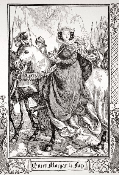 "Queen Morgan le Fay", 1905. tekijältä Dora Curtis