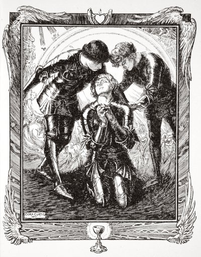 "Sitten he menivät Sir Galahadin luo", 1905. tekijältä Dora Curtis