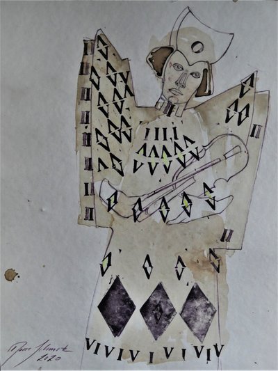 Enkelimäinen geometrinen muusikko tekijältä Doris Schmitz