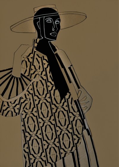 Art Deco -tyylinen muotinaisen tekijältä Doris Schmitz