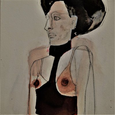 Mietiskelevä naishahmo tekijältä Doris Schmitz