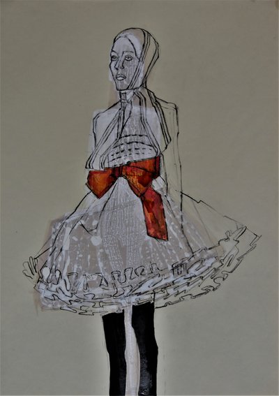 Red Bow -muotiluonnos tekijältä Doris Schmitz