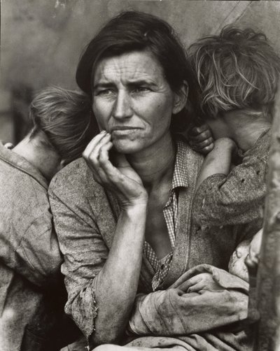 [Kopio tulosteesta Maahanmuuttajaäiti, Nipomo, Kalifornia] tekijältä Dorothea Lange