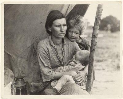 Köyhät herneenpoimijat, Kalifornia tekijältä Dorothea Lange