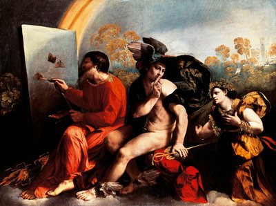 Jupiter ja taidemaalari, kirjoittanut Dosso Dossi tekijältä Dosso Dossi