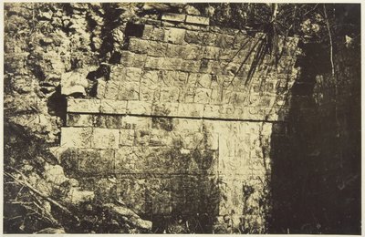 Sirkuksen palatsi Chichen-Itzassa, salin sisätilat, 1859. tekijältä Désiré Charnay