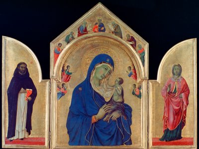 Madonna ja lapsi Pyhän Dominicin ja St Aurean kanssa, c1315 tekijältä Duccio di Buoninsegna