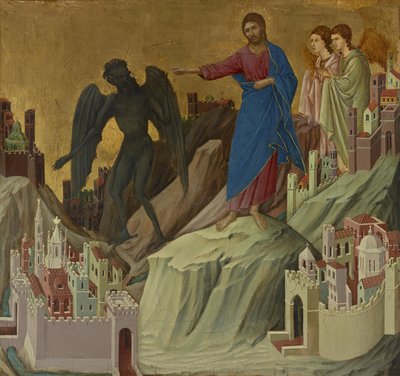 Kiusaus vuorella tekijältä Duccio di Buoninsegna