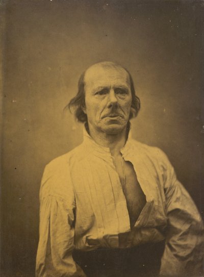 Kasvot levossa, 1854-1856, painettu 1862. tekijältä Duchenne de Boulogne