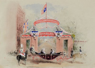 Kensingtonin palatsin sisäänkäynti (akvarelli) tekijältä Duchess of Argyll Princess Louise