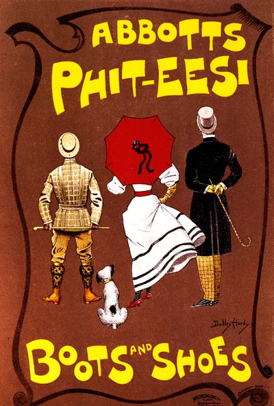 Abbotts Phit-Eesi saappaat ja kengät, c1887-1922 tekijältä Dudley Hardy