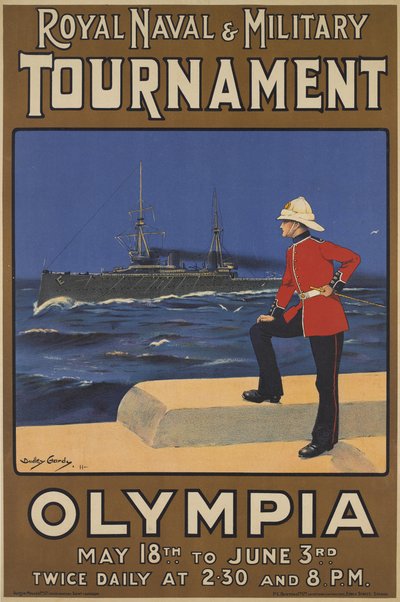 Juliste Royal Naval and Military Tournament, 1910 tekijältä Dudley Hardy