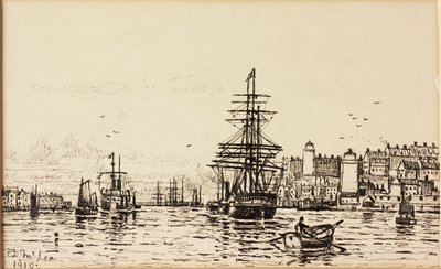 High and Low Lights North Shields (muste paperille) tekijältä Duncan F. McLea