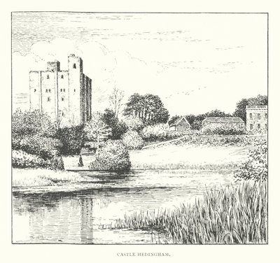 Castle Hedingham (litografia) tekijältä Duncan Moul