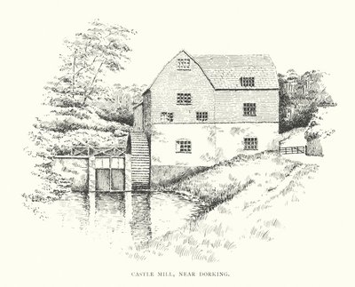 Castle Mill, lähellä Dorkingia (litografia). tekijältä Duncan Moul
