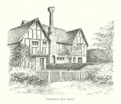 Gosfield Old Hall (litografia) tekijältä Duncan Moul