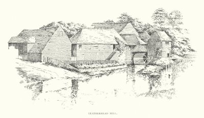 Leatherhead Mill (litografia) tekijältä Duncan Moul