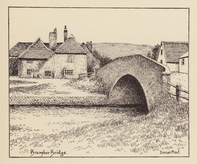 Sussex: Bramber Bridge (litografia) tekijältä Duncan Moul