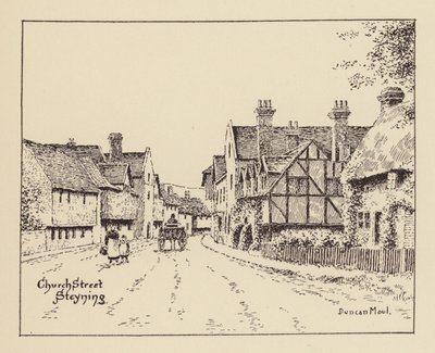 Sussex: Church Street, Steyning (litografia). tekijältä Duncan Moul