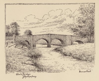 Sussex: Mock Bridge, Shermanbury (litografia). tekijältä Duncan Moul
