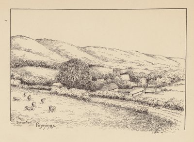 Sussex: Poynings (litografia) tekijältä Duncan Moul