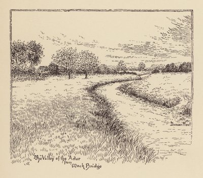 Sussex: Mock Bridge (litografia). tekijältä Duncan Moul