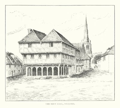 Moot Hall, Thaxted (litografia) tekijältä Duncan Moul