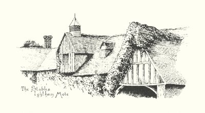 The Stables, Ightham Mote (litografia) tekijältä Duncan Moul