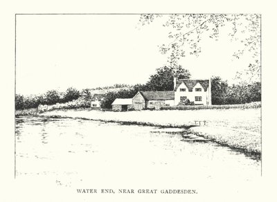 Water End, lähellä Great Gaddesdenia (litografia). tekijältä Duncan Moul