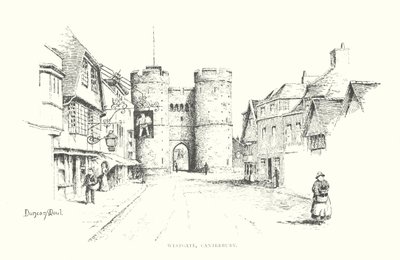 Westgate, Canterbury (litografia) tekijältä Duncan Moul
