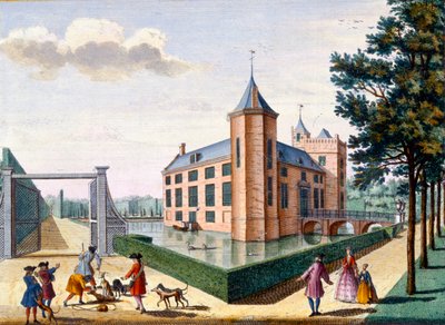 Assumburgin linna, Hendrick de Lethin ja Matthias Brouerius Van Nidekin Het Zeganpralent Kennemerlantista, julkaistu n. 1700-1730 tekijältä Dutch School