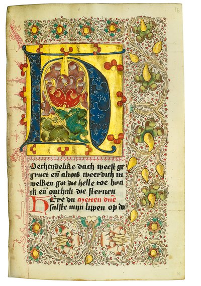 Tuntikirja ja rukouskirja hollanniksi, Ala-Rheinland, Emmerich, Cleves, n. 1480 tekijältä Dutch School