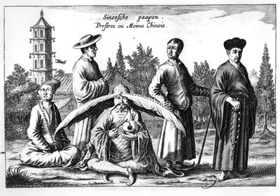 Kiinalaiset papit ja munkit, Kiinasta Kuvittanut Athanasius Kircher (1601-80) tekijältä Dutch School