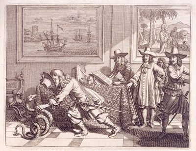 Hollannin upseerihuoneisiin tunkeutuneen kobran tekeminen, 1672 tekijältä Dutch School