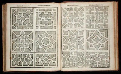 Mallit parterreille, Johann van der Groenin hollantilainen puutarhuri, julkaistu 1699 (kaiverrus) (katso myös 171922 tekijältä Dutch School