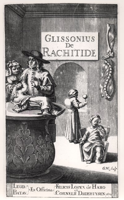 Francis Glisson (1597-1677), julkaistu Leidenissä, 1671 tekijältä Dutch School