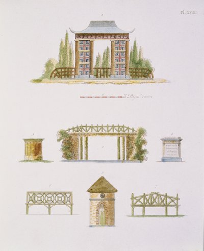 Puutarhakoristeet, Magazine of Garden Gems, G. van Laar, julkaistu 1802 (katso myös 172967) tekijältä Dutch School