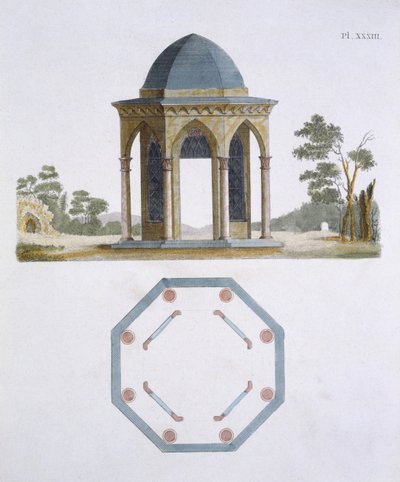 Kuvitus G Van Laarin Garden Gems -lehdestä, 1802 tekijältä Dutch School