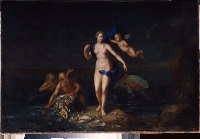 ""Venuksen syntymä"" (Venuksen syntymä) Anonyymi 1700-luvun hollantilainen koulumaalaus 1729 Valtion ulkoilmamuseo Palatsi Gatchina, Pietari, Venäjä tekijältä Dutch School